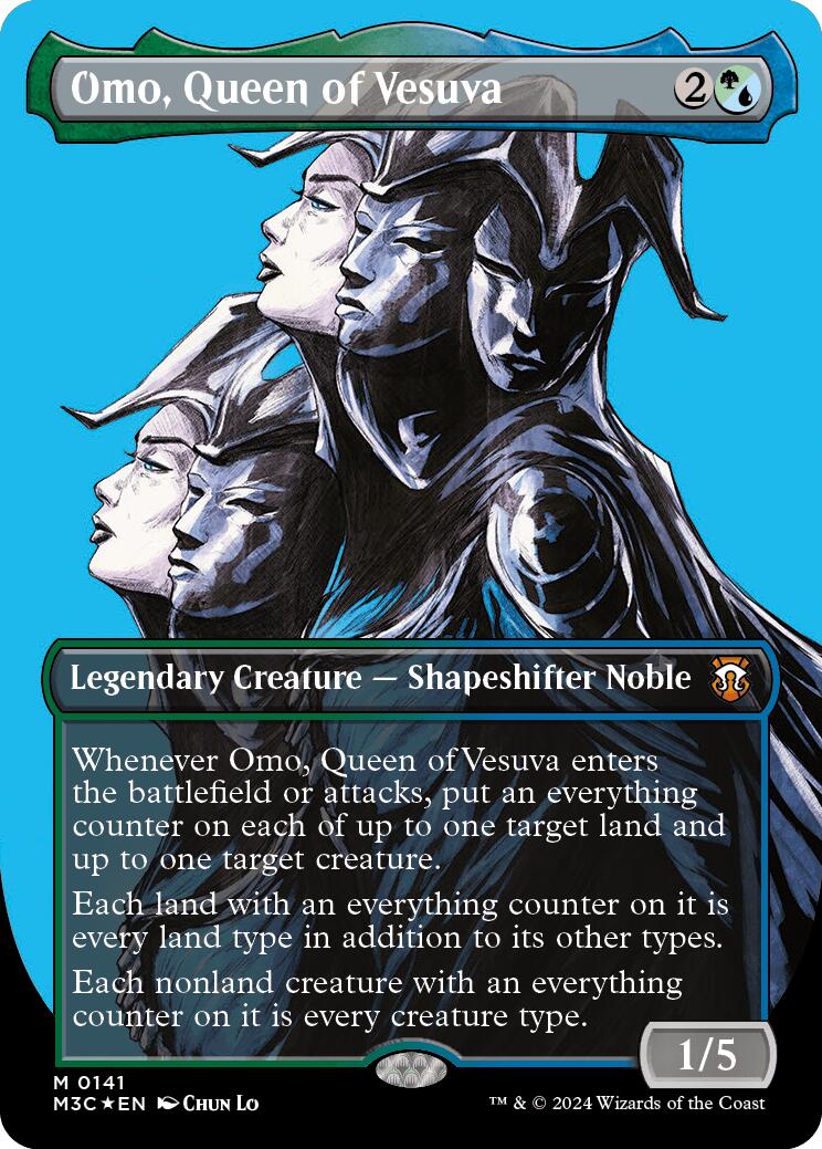 Omo, Queen of Vesuva (Borderless) (Ripple Foil) [Modern Horizons 3 Commander] | Good Games North