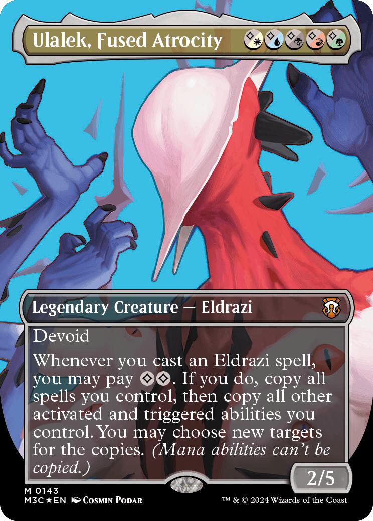 Ulalek, Fused Atrocity (Borderless) (Ripple Foil) [Modern Horizons 3 Commander] | Good Games North