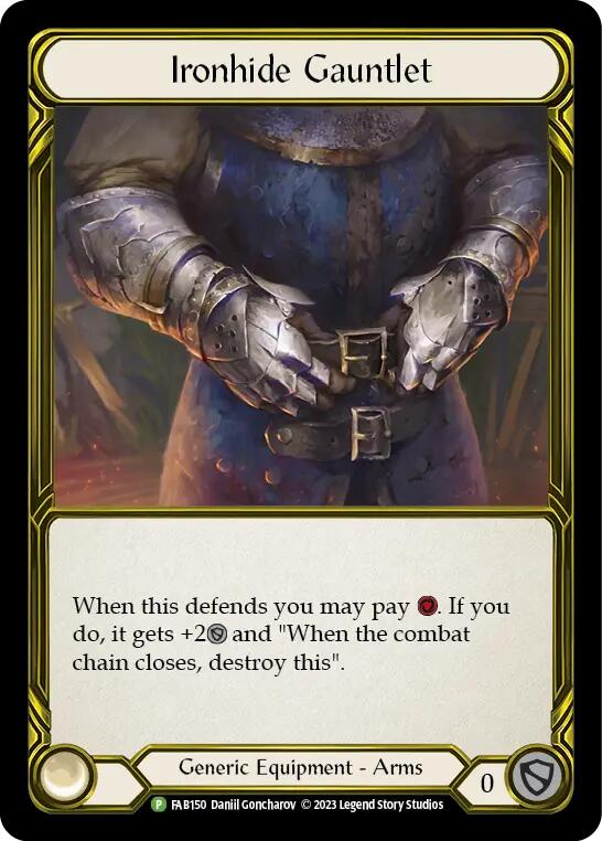 Ironhide Gauntlet (Golden) [FAB150] (Promo)  Cold Foil | Good Games North