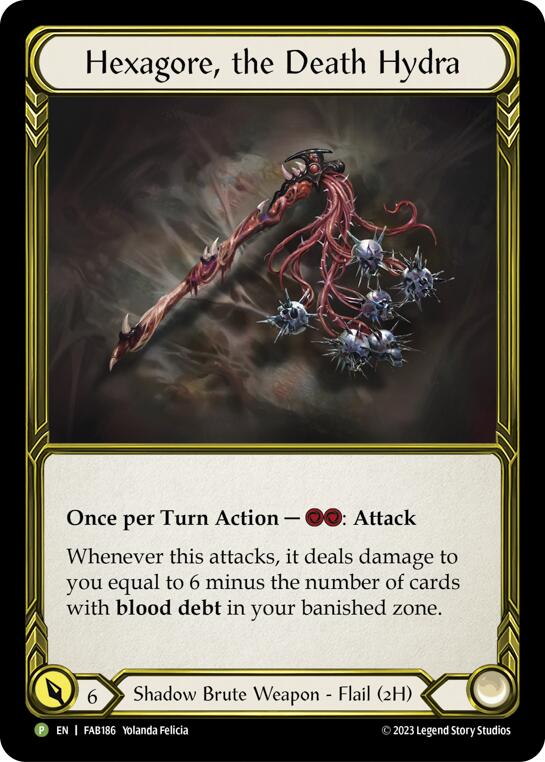 Hexagore, the Death Hydra (Golden) [FAB186] (Promo)  Cold Foil | Good Games North