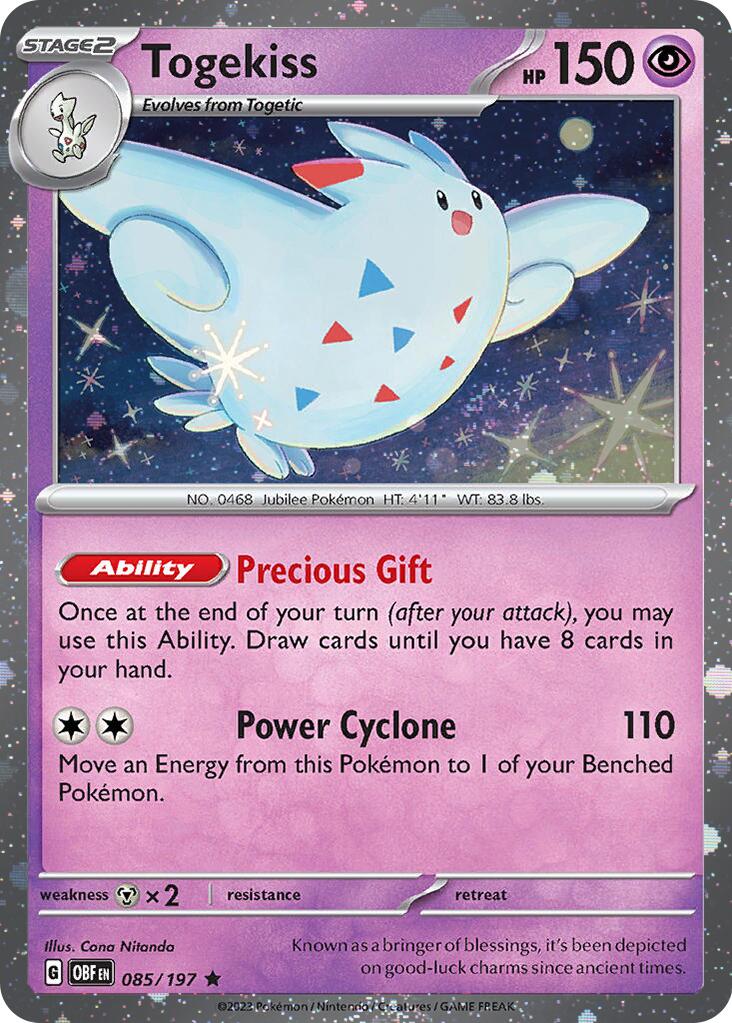 Togekiss (085/197) (Cosmos Holo) [Scarlet & Violet: Obsidian Flames] | Good Games North