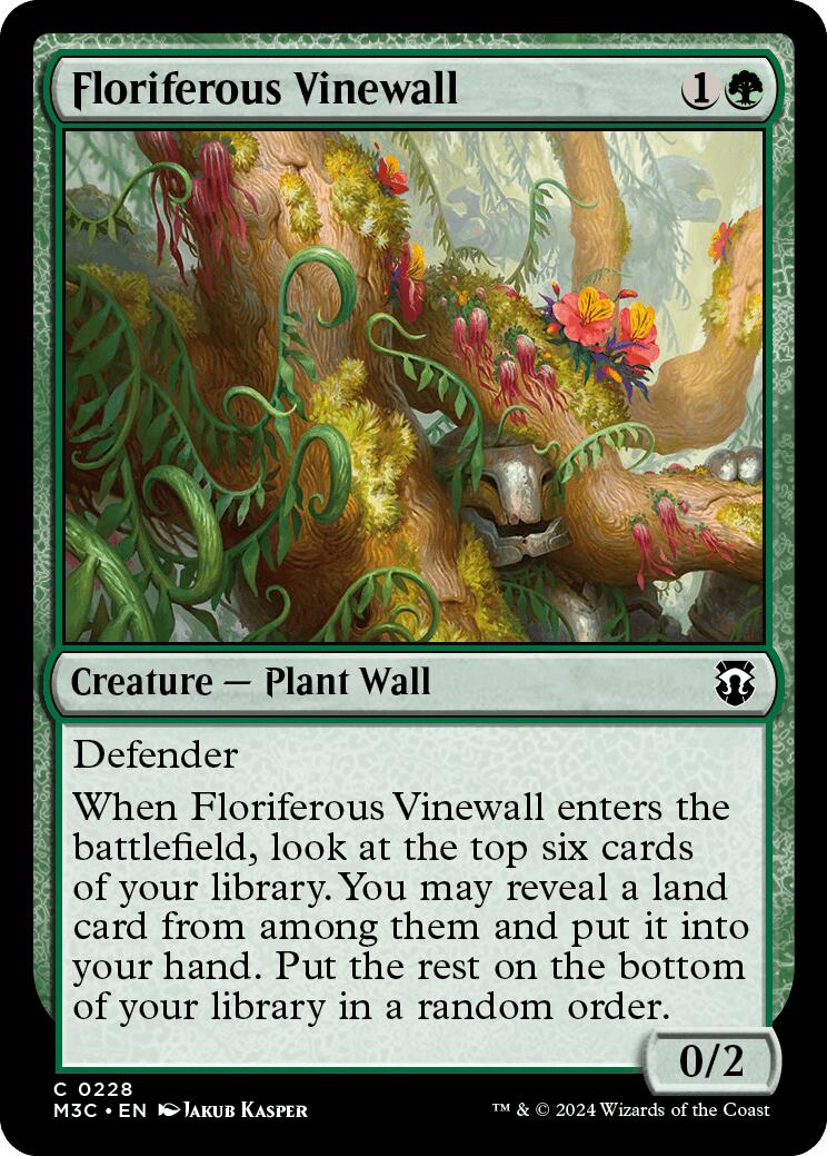 Floriferous Vinewall [Modern Horizons 3 Commander] | Good Games North