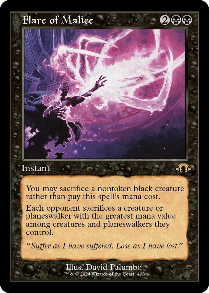 Flare of Malice Retro Frame (Modern Horizons 3)  - Foil | Good Games North