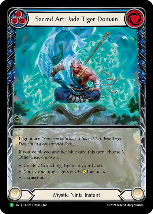 Sacred Art: Jade Tiger Domain [FAB233] (Promo)  Rainbow Foil | Good Games North