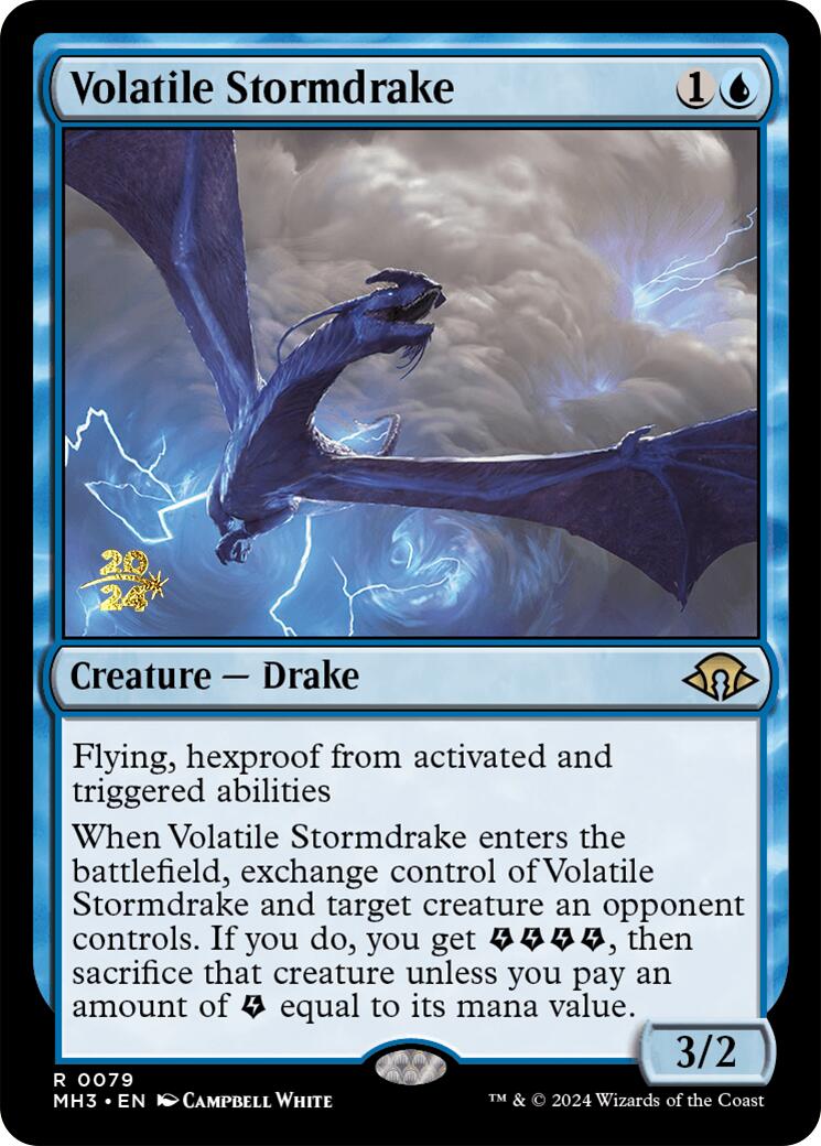 Volatile Stormdrake [Modern Horizons 3 Prerelease Promos] | Good Games North