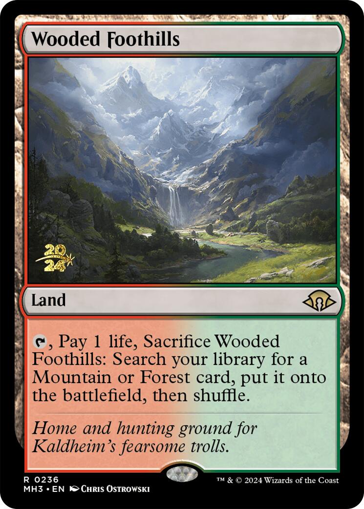 Wooded Foothills [Modern Horizons 3 Prerelease Promos] | Good Games North