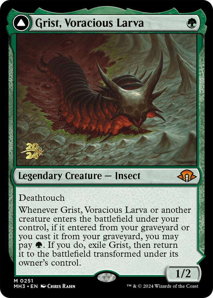 Grist, Voracious Larva [Modern Horizons 3 Prerelease Promos] | Good Games North