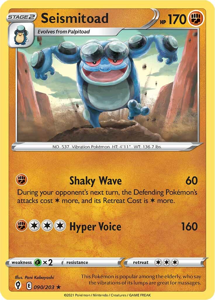 Seismitoad (090/203) [Sword & Shield: Evolving Skies] | Good Games North