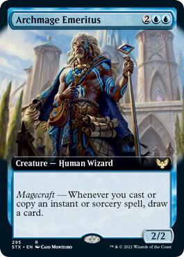 Archmage Emeritus Extended Art 295 (Strixhaven: School of Mages)  - Foil | Good Games North