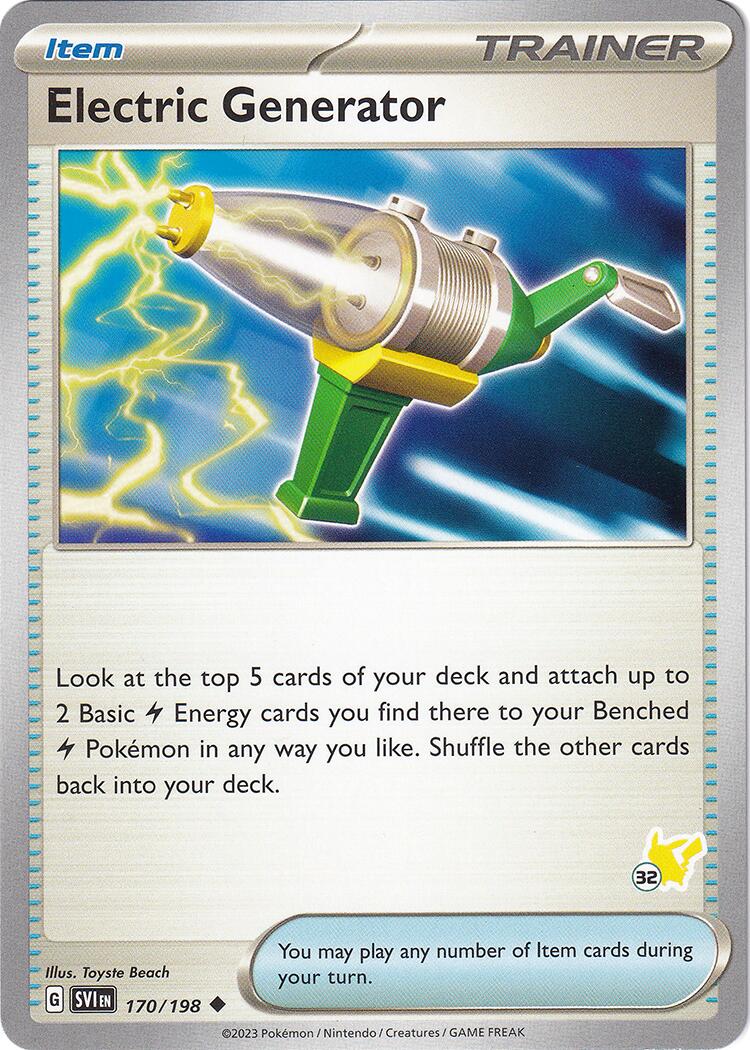 Electric Generator (170/198) (Pikachu Stamp #32) [Battle Academy 2024] | Good Games North