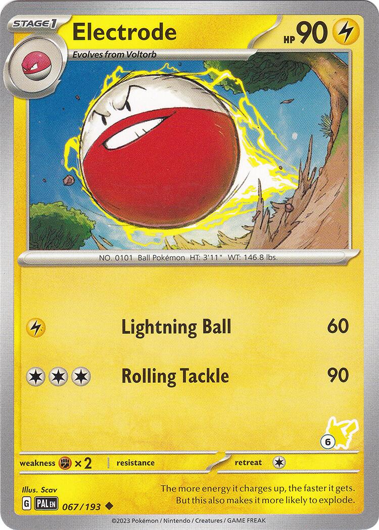Electrode (067/193) (Pikachu Stamp #6) [Battle Academy 2024] | Good Games North