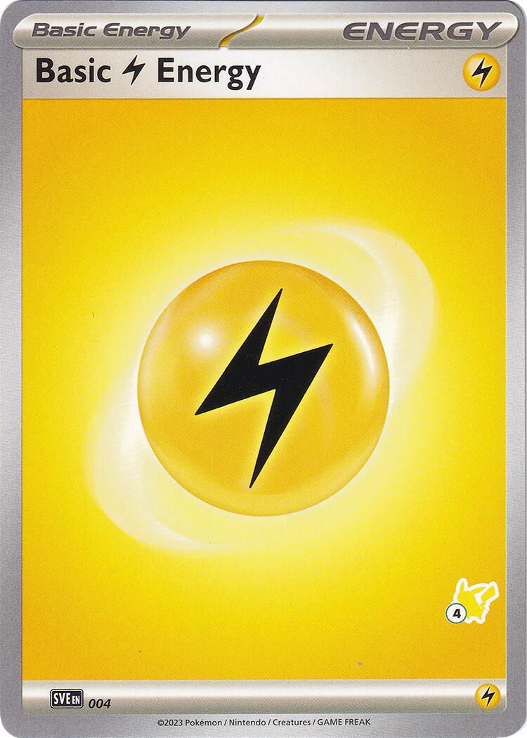 Basic Lightning Energy (004) (Pikachu Stamp #4) [Battle Academy 2024] | Good Games North