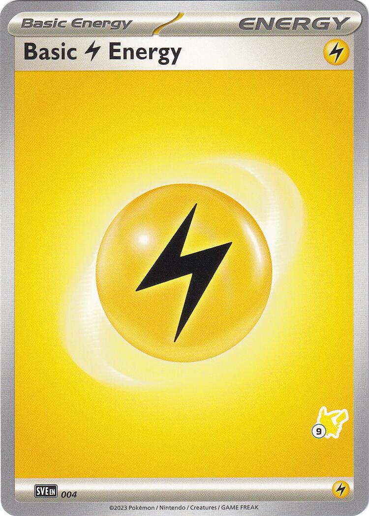 Basic Lightning Energy (004) (Pikachu Stamp #9) [Battle Academy 2024] | Good Games North