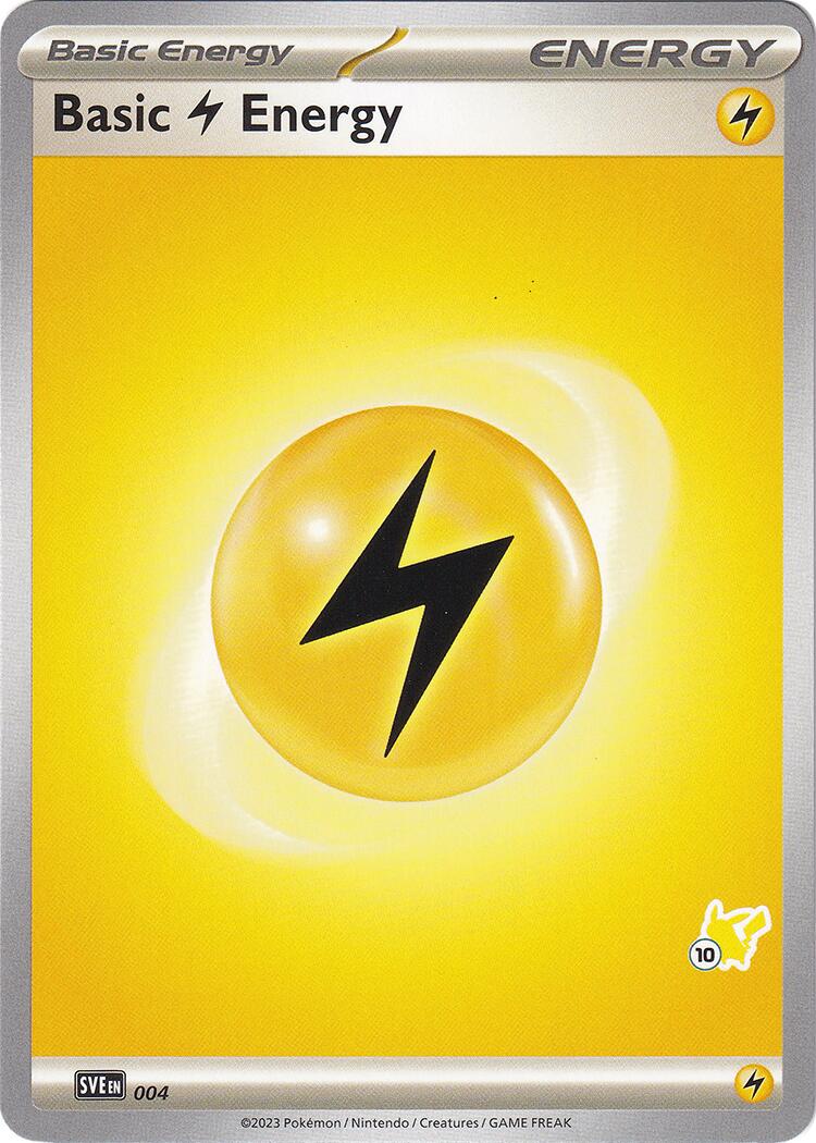 Basic Lightning Energy (004) (Pikachu Stamp #10) [Battle Academy 2024] | Good Games North