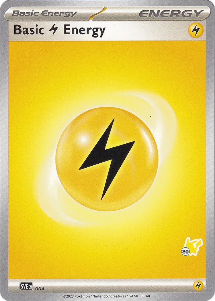 Basic Lightning Energy (004) (Pikachu Stamp #20) [Battle Academy 2024] | Good Games North