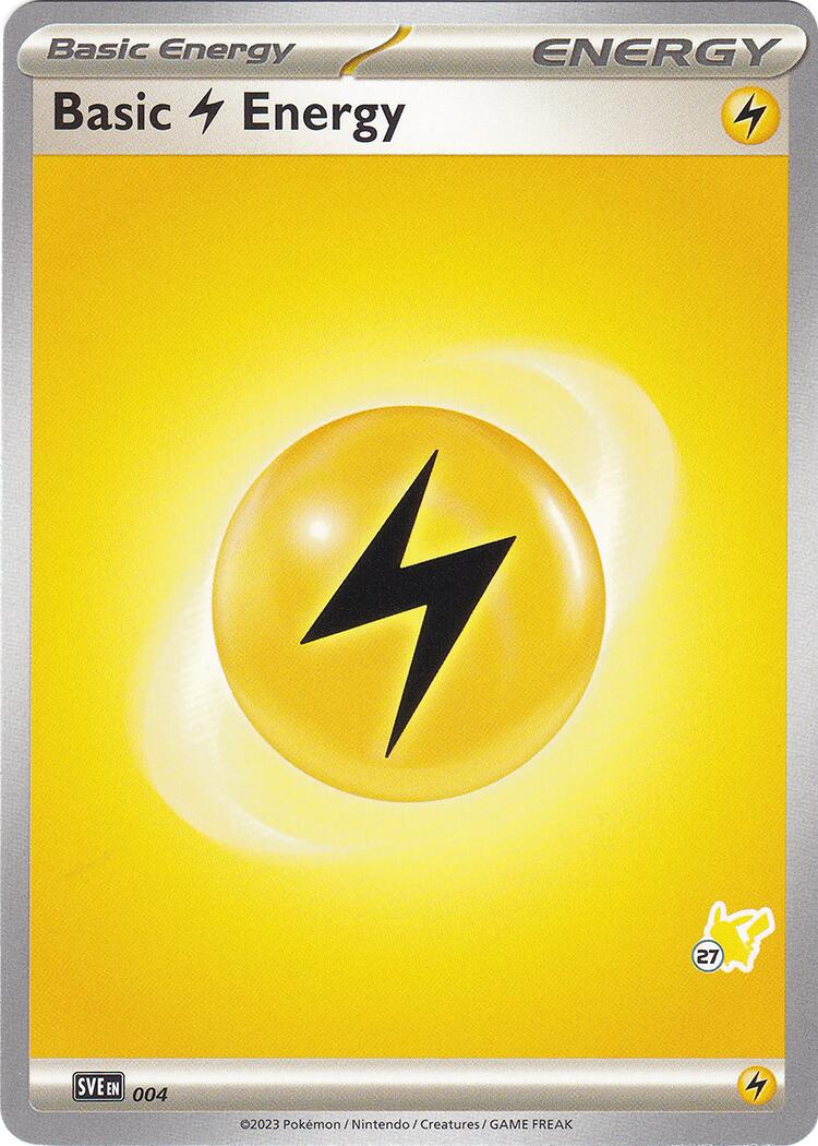 Basic Lightning Energy (004) (Pikachu Stamp #27) [Battle Academy 2024] | Good Games North