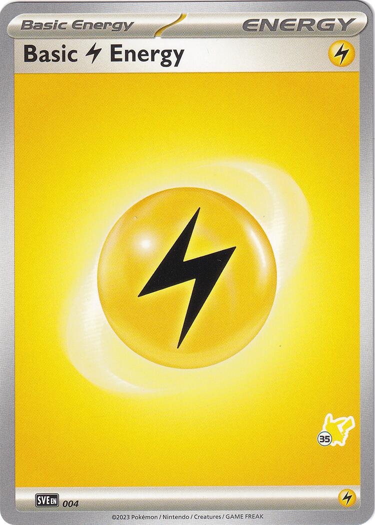 Basic Lightning Energy (004) (Pikachu Stamp #35) [Battle Academy 2024] | Good Games North