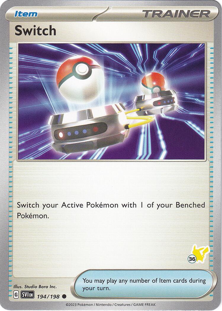 Switch (194/198) (Pikachu Stamp #36) [Battle Academy 2024] | Good Games North