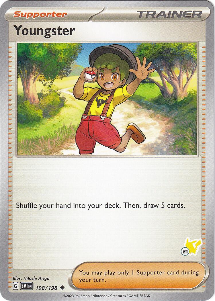 Youngster (198/198) (Pikachu Stamp #21) [Battle Academy 2024] | Good Games North