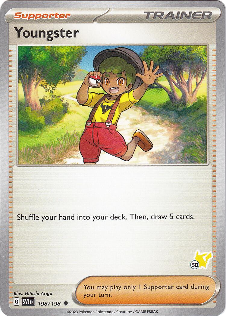 Youngster (198/198) (Pikachu Stamp #50) [Battle Academy 2024] | Good Games North