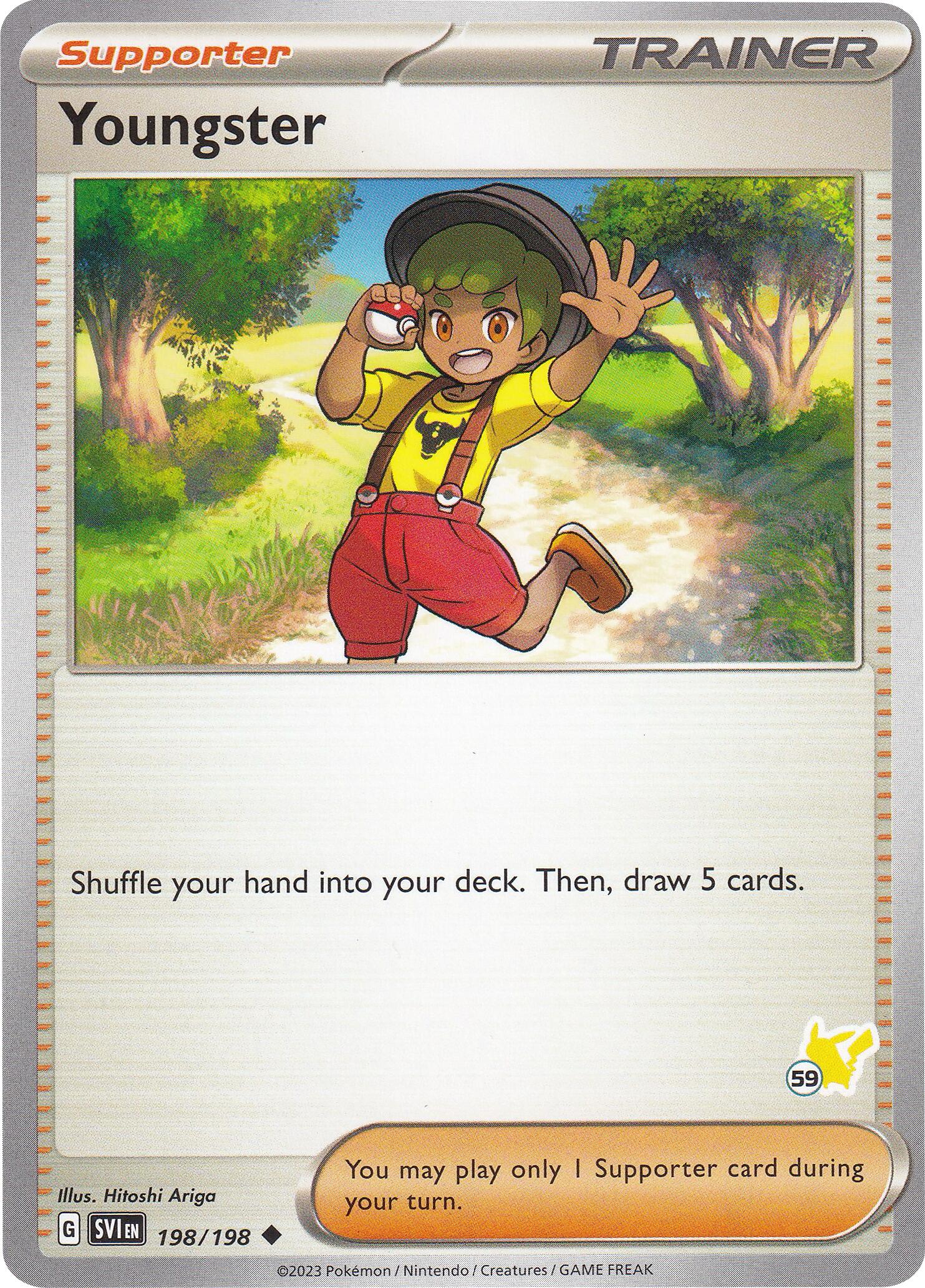 Youngster (198/198) (Pikachu Stamp #59) [Battle Academy 2024] | Good Games North
