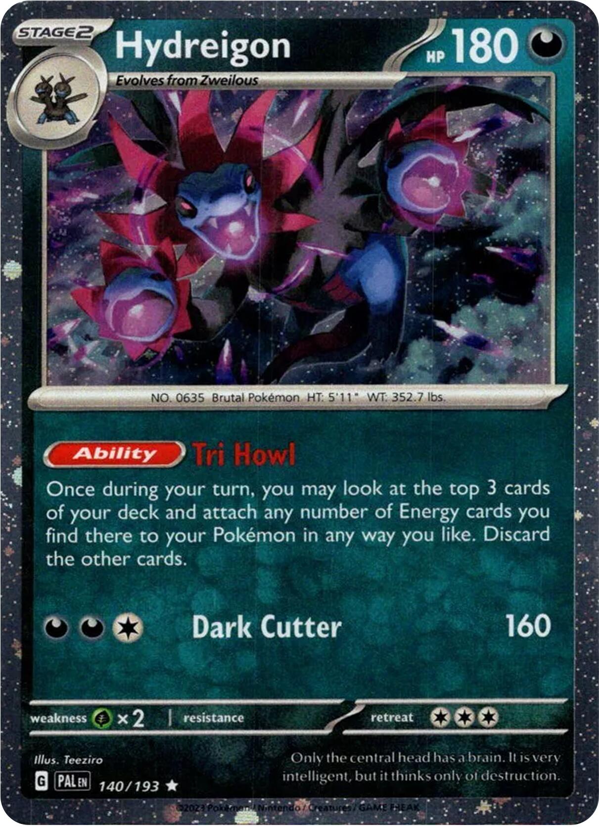 Hydreigon (140/193) (Cosmo Holo) [Scarlet & Violet: Paldea Evolved] | Good Games North