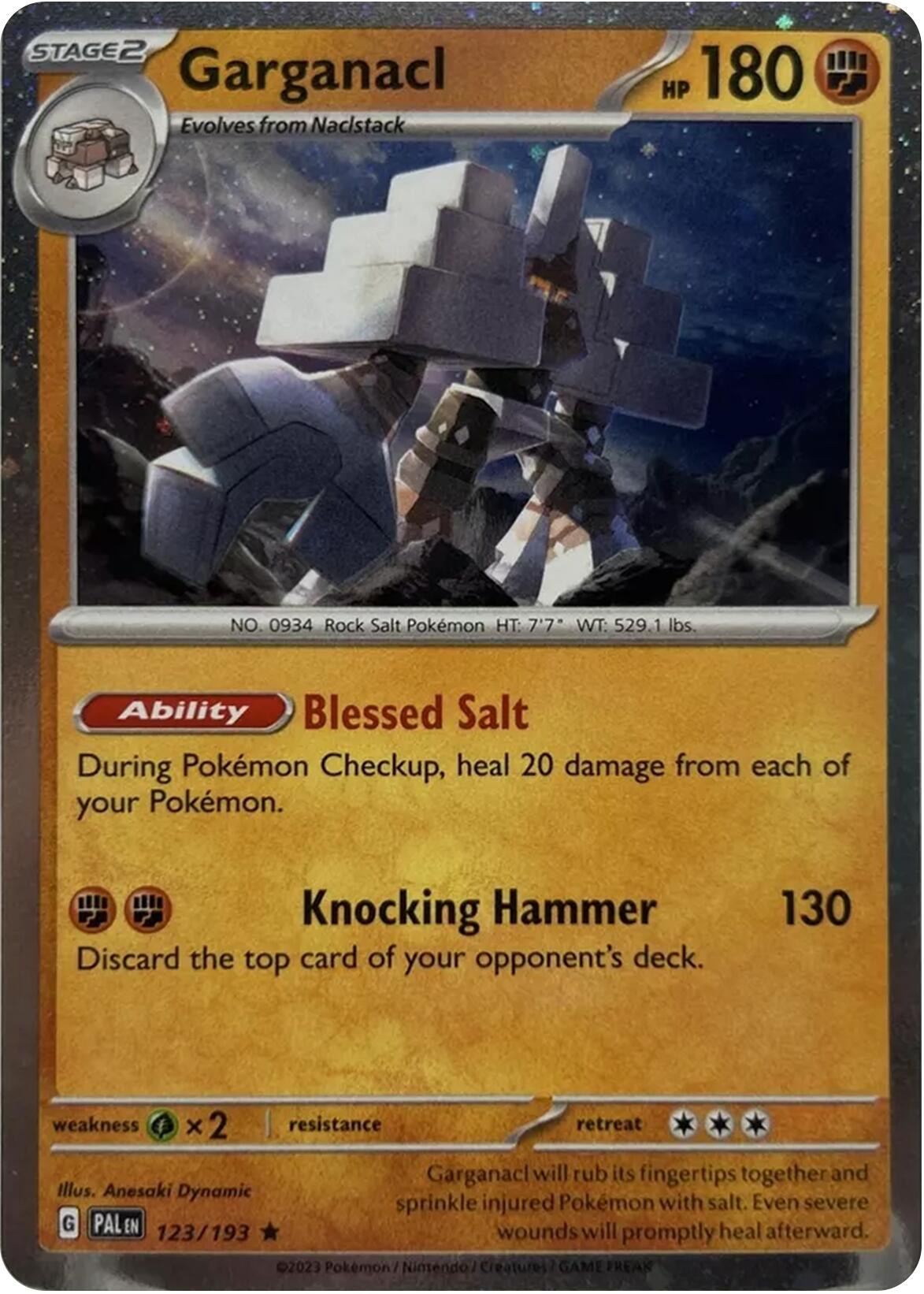 Garganacl (123/193) (Cosmo Holo) [Scarlet & Violet: Paldea Evolved] | Good Games North