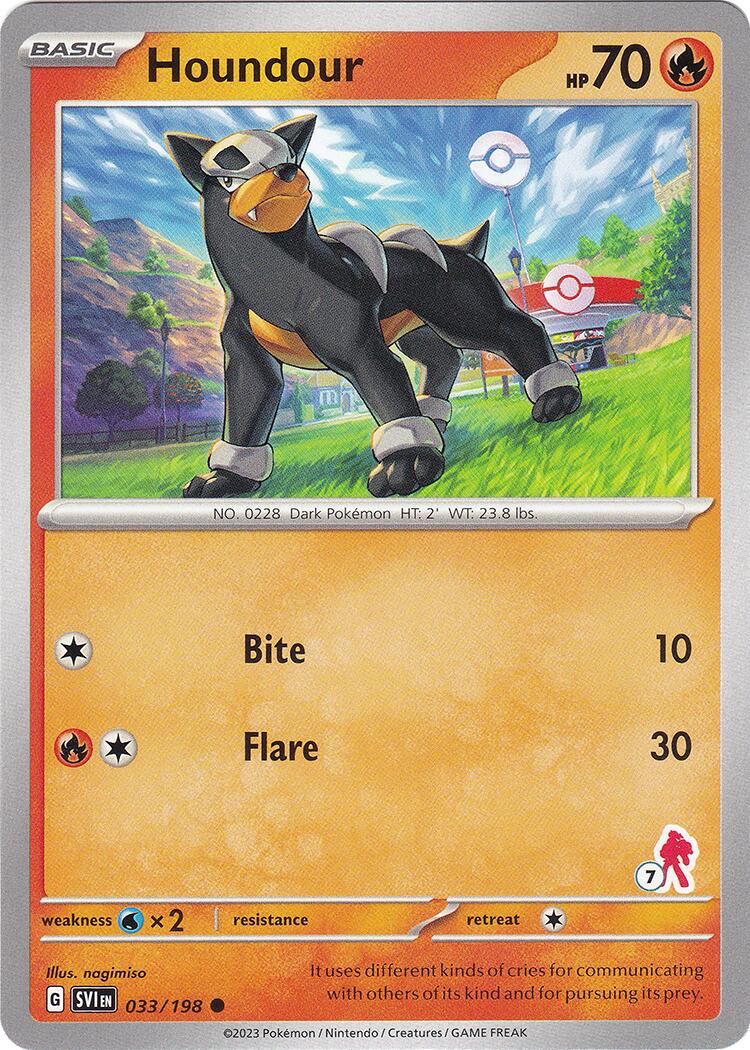 Houndour (033/198) (Armarouge Stamp #7) [Battle Academy 2024] | Good Games North