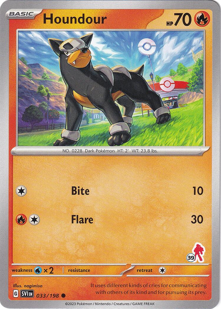 Houndour (033/198) (Armarouge Stamp #39) [Battle Academy 2024] | Good Games North