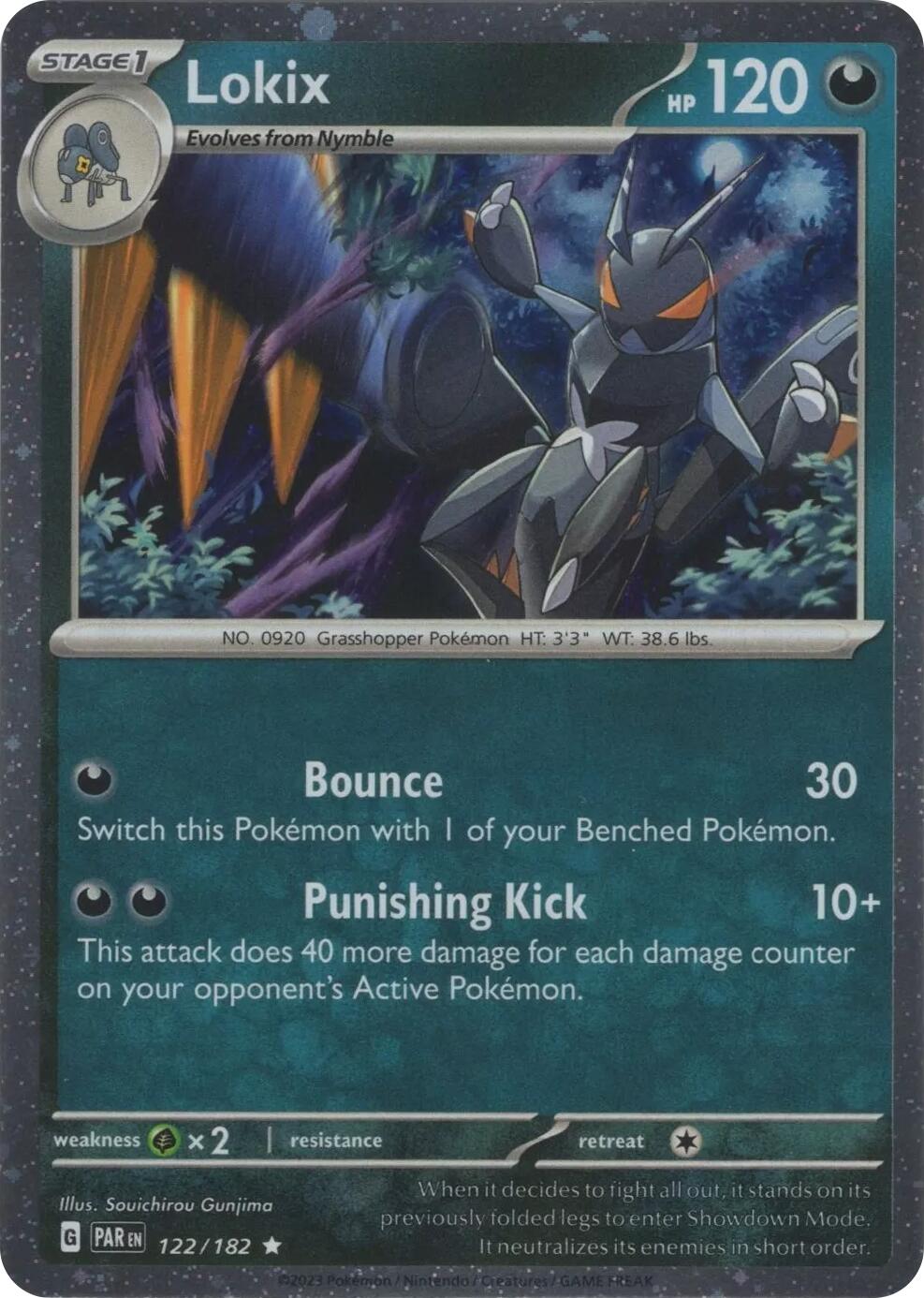 Lokix (122/182) (Cosmos Holo) [Scarlet & Violet: Paradox Rift] | Good Games North