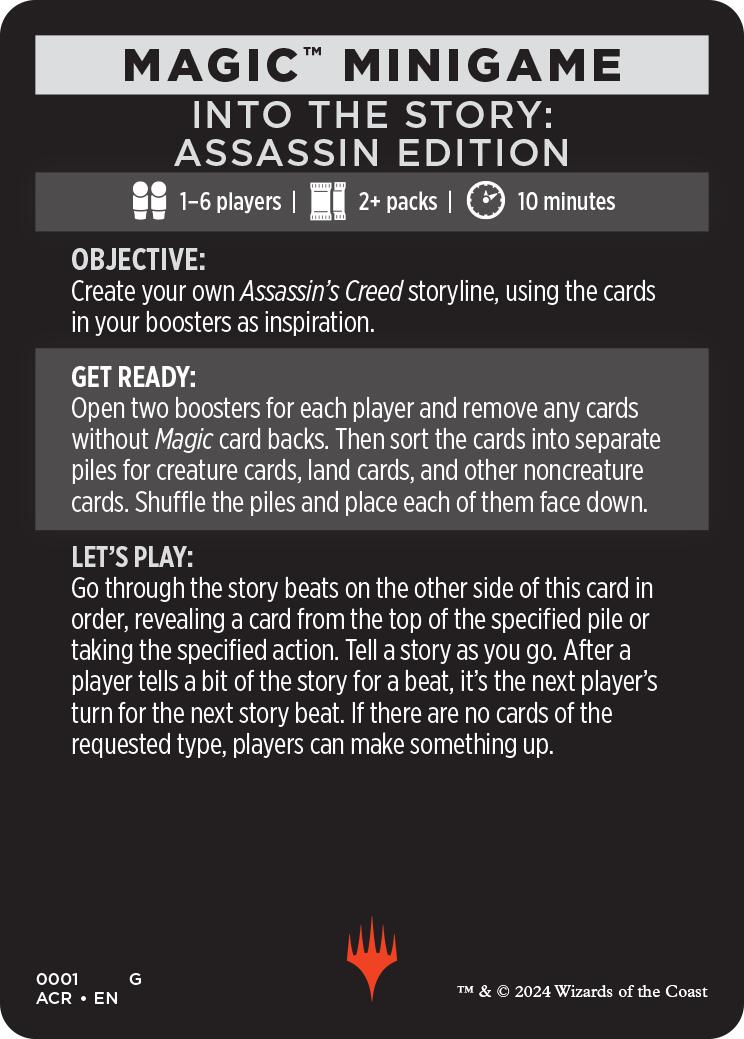 Into The Story: Assassin Edition (Magic Minigame) [Assassin's Creed Minigame] | Good Games North