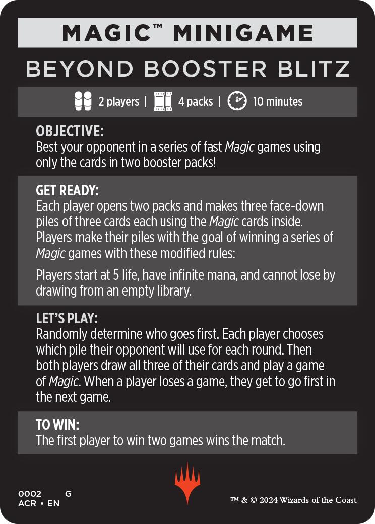 Beyond Booster Blitz (Magic Minigame) [Assassin's Creed Minigame] | Good Games North