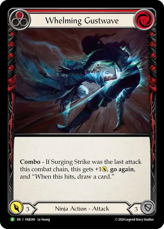 Whelming Gustwave (Red) [FAB249] (Promo)  Rainbow Foil | Good Games North