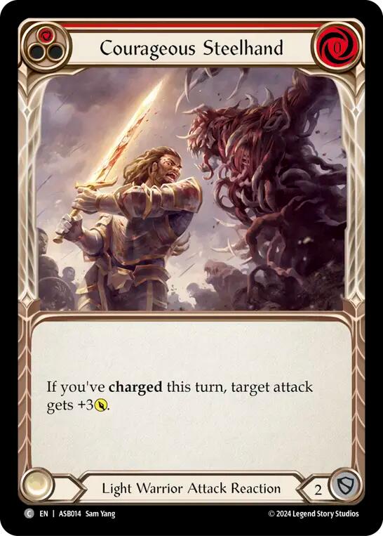 Courageous Steelhand (Red) [ASB014] (Armory Deck: Boltyn) | Good Games North