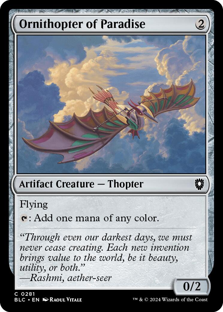 Ornithopter of Paradise [Bloomburrow Commander] | Good Games North