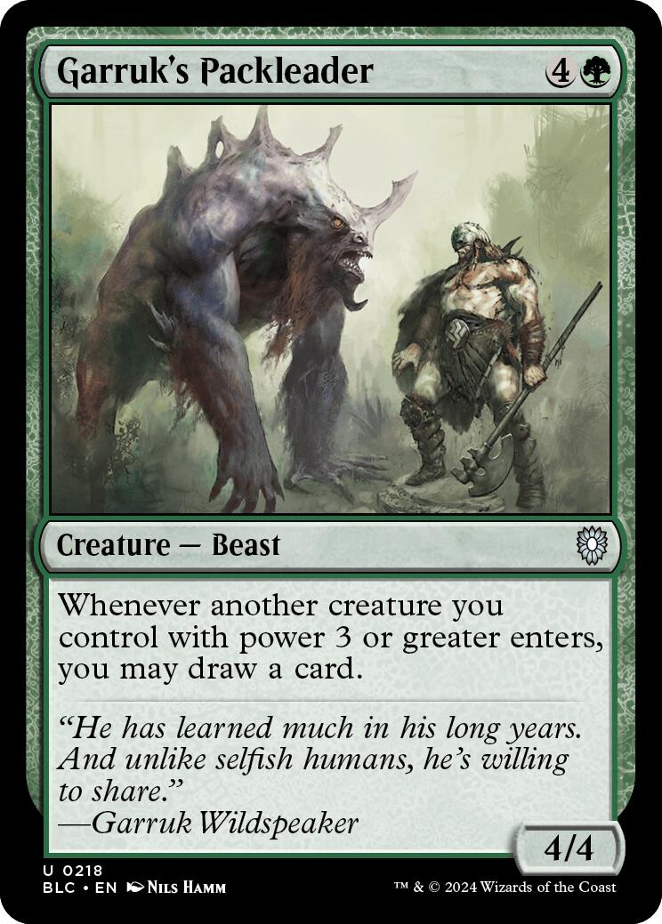 Garruk's Packleader [Bloomburrow Commander] | Good Games North