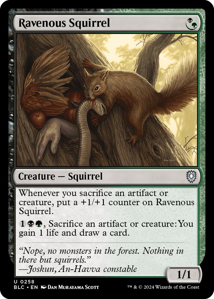 Ravenous Squirrel [Bloomburrow Commander] | Good Games North