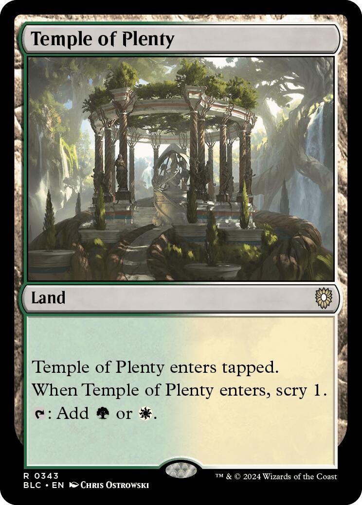 Temple of Plenty [Bloomburrow Commander] | Good Games North