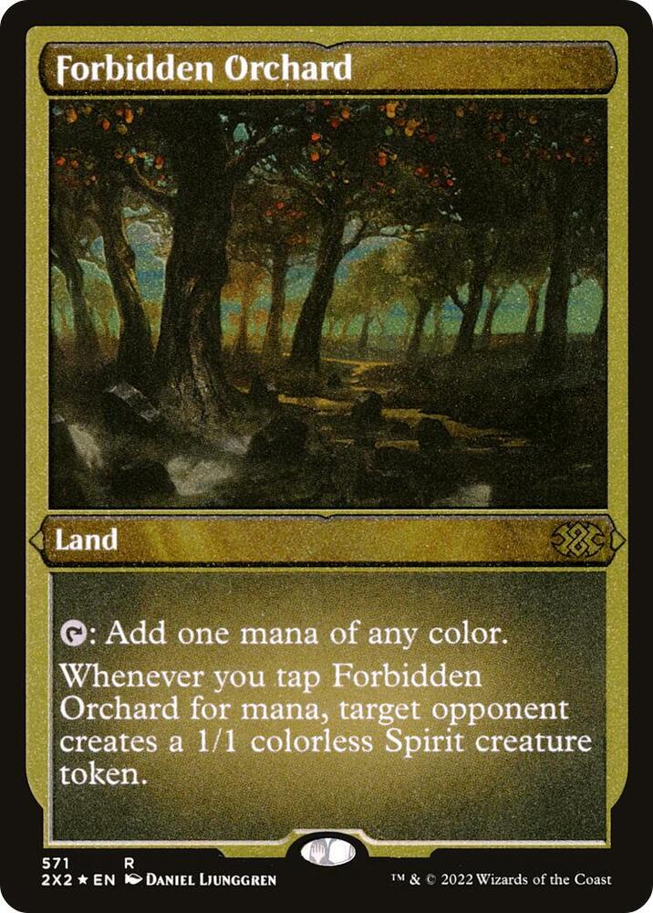 Forbidden Orchard Foil Etched (Double Masters 2022)  - Foil | Good Games North