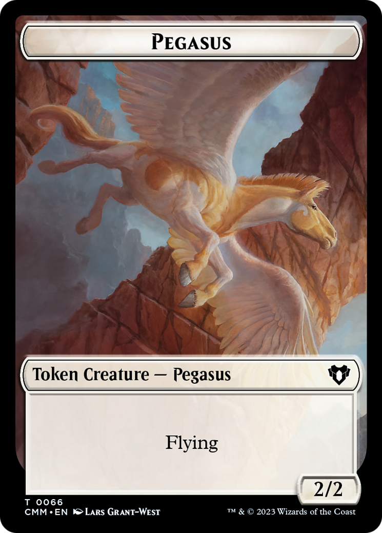 Copy (54) // Pegasus Double-Sided Token [Commander Masters Tokens] | Good Games North
