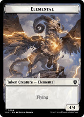 Elemental // Shark Double-Sided Token [Bloomburrow Commander Tokens] | Good Games North
