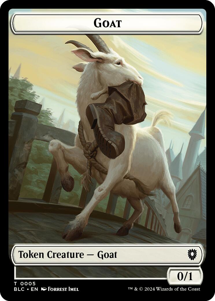 Goat // Wolf (032) Double-Sided Token [Bloomburrow Commander Tokens] | Good Games North