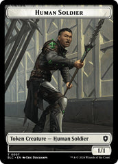 Human Soldier // Wolf (035) Double-Sided Token [Bloomburrow Commander Tokens] | Good Games North