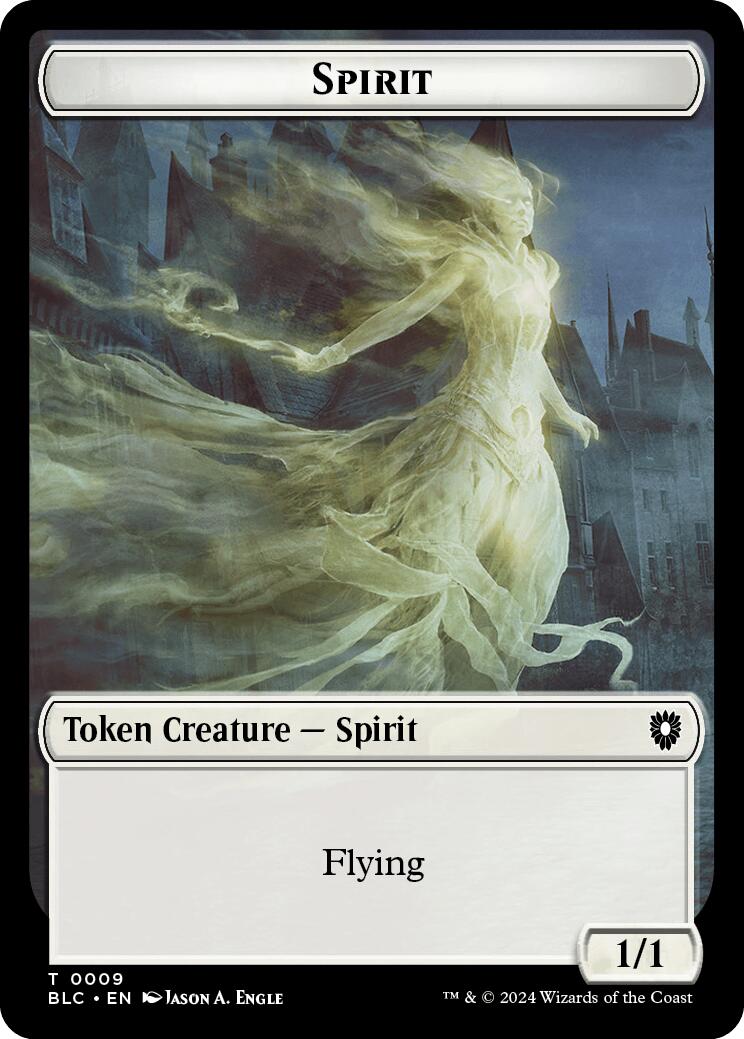 Spirit // Faerie Double-Sided Token [Bloomburrow Commander Tokens] | Good Games North