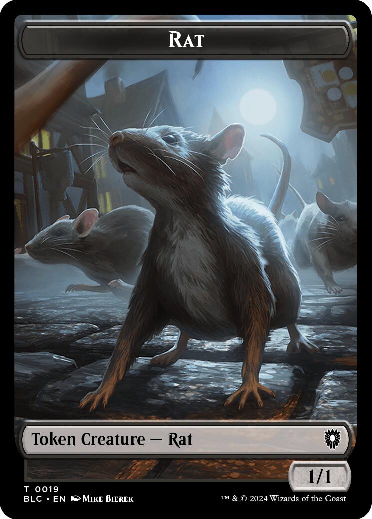 Rat // Raccoon Double-Sided Token [Bloomburrow Commander Tokens] | Good Games North