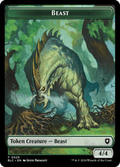 Cat // Beast (025) Double-Sided Token [Bloomburrow Commander Tokens] | Good Games North