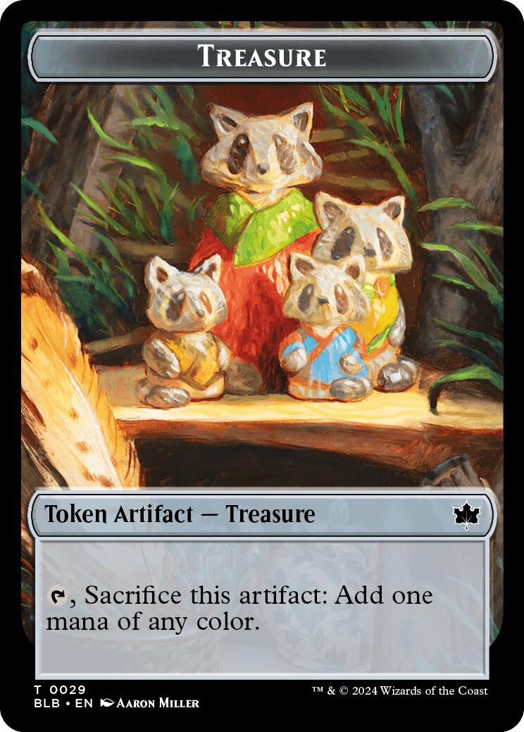 Beast (024) // Treasure Double-Sided Token [Bloomburrow Commander Tokens] | Good Games North