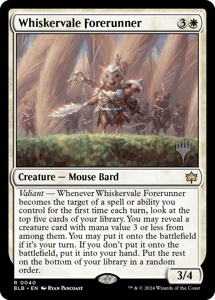 Whiskervale Forerunner (Promo Pack) [Bloomburrow Promos] | Good Games North