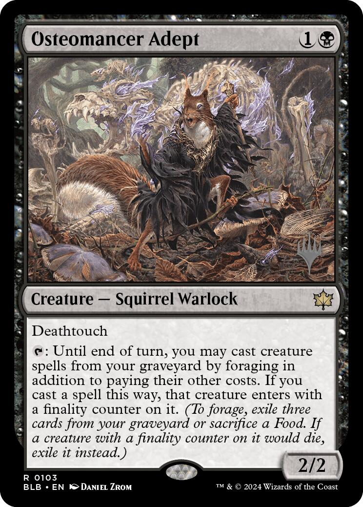 Osteomancer Adept (Promo Pack) [Bloomburrow Promos] | Good Games North