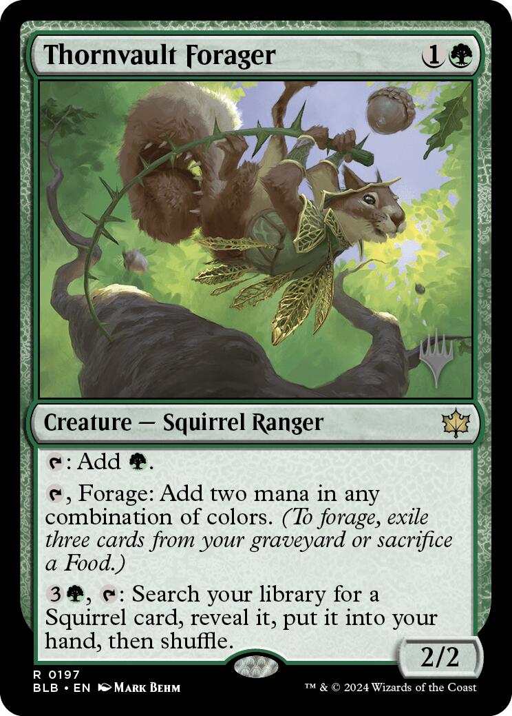 Thornvault Forager (Promo Pack) [Bloomburrow Promos] | Good Games North